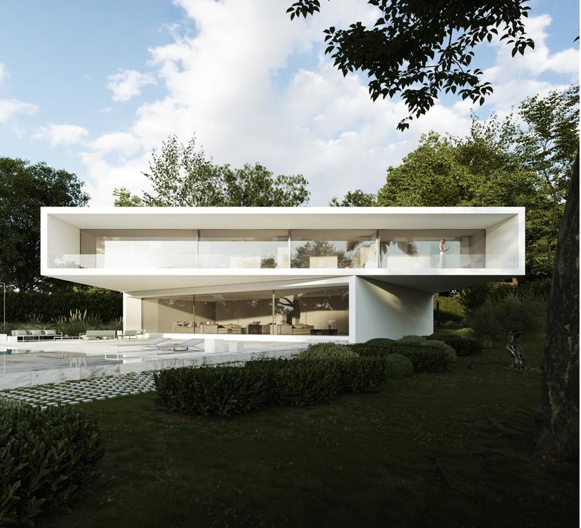 Casa a estrenar de diseño contemporáneo frente al golf