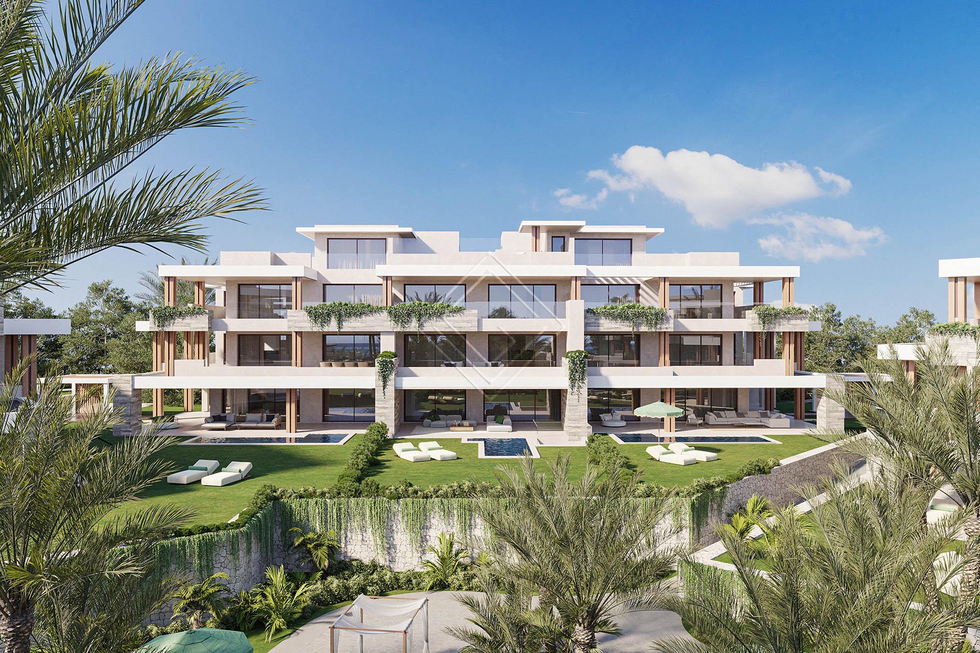 Apartamento en planta baja con jardín frente al mar. New Golden Mile - Imagen 2